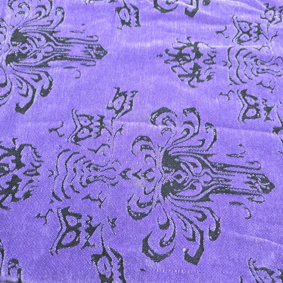 Disney Parks Scarf One Size Purple Black Haunted Mansion Reversible Fringe - Picture 15 of 15